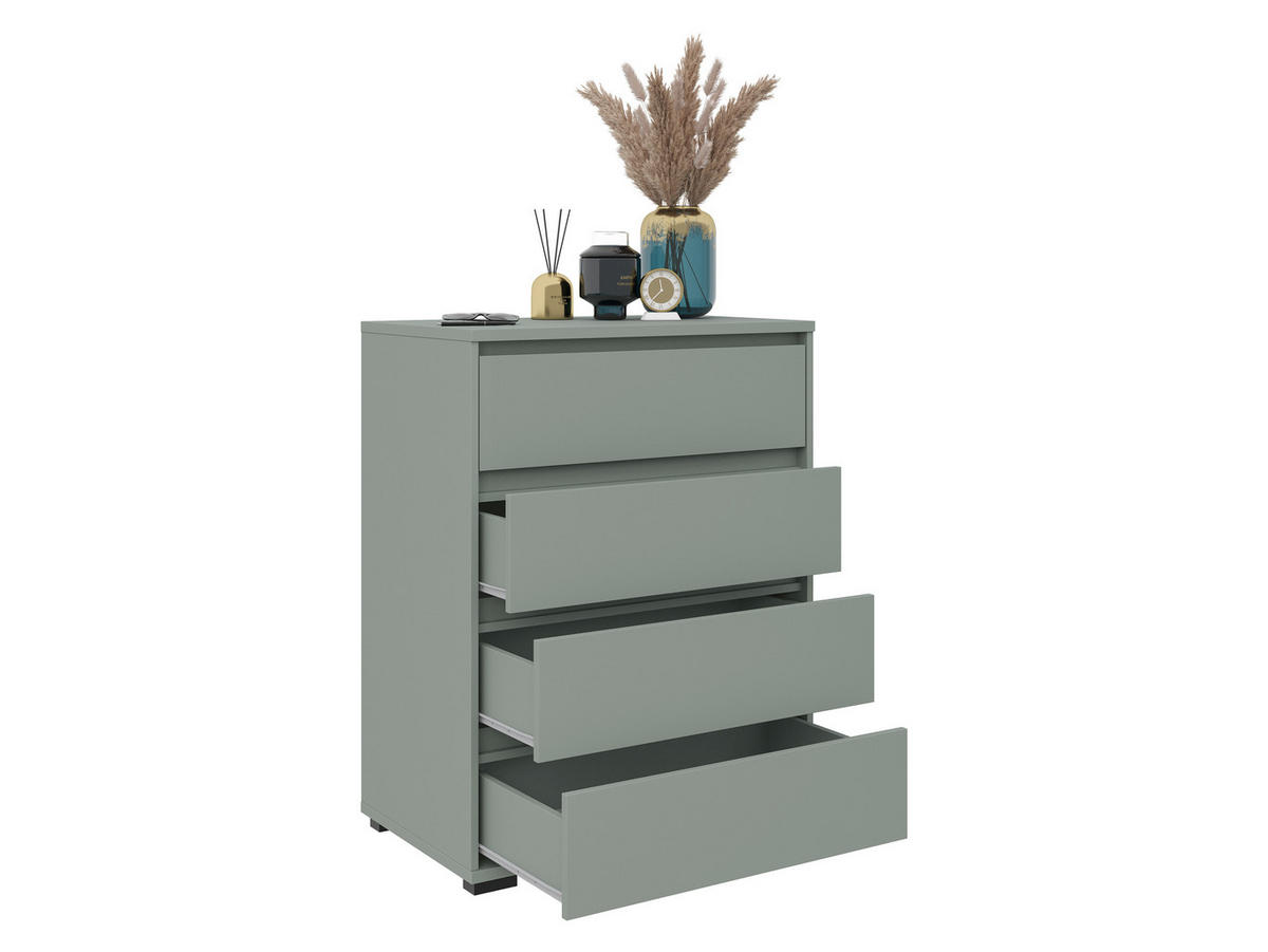 KOMMODE 80/103/48 cm  in Grün  - Anthrazit/Grün, Design, Holzwerkstoff/Kunststoff (80/103/48cm) - Carryhome