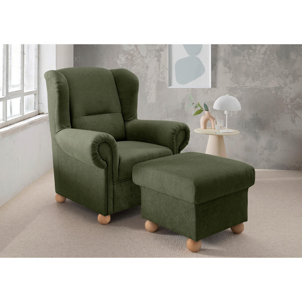 Thumbnail - Livetastic Hocker Torello, Grün, Textil, Buche, Uni, quadratisch, 56x46x56 cm, Made in EU, erweiterbar (Typenauswahl), W...