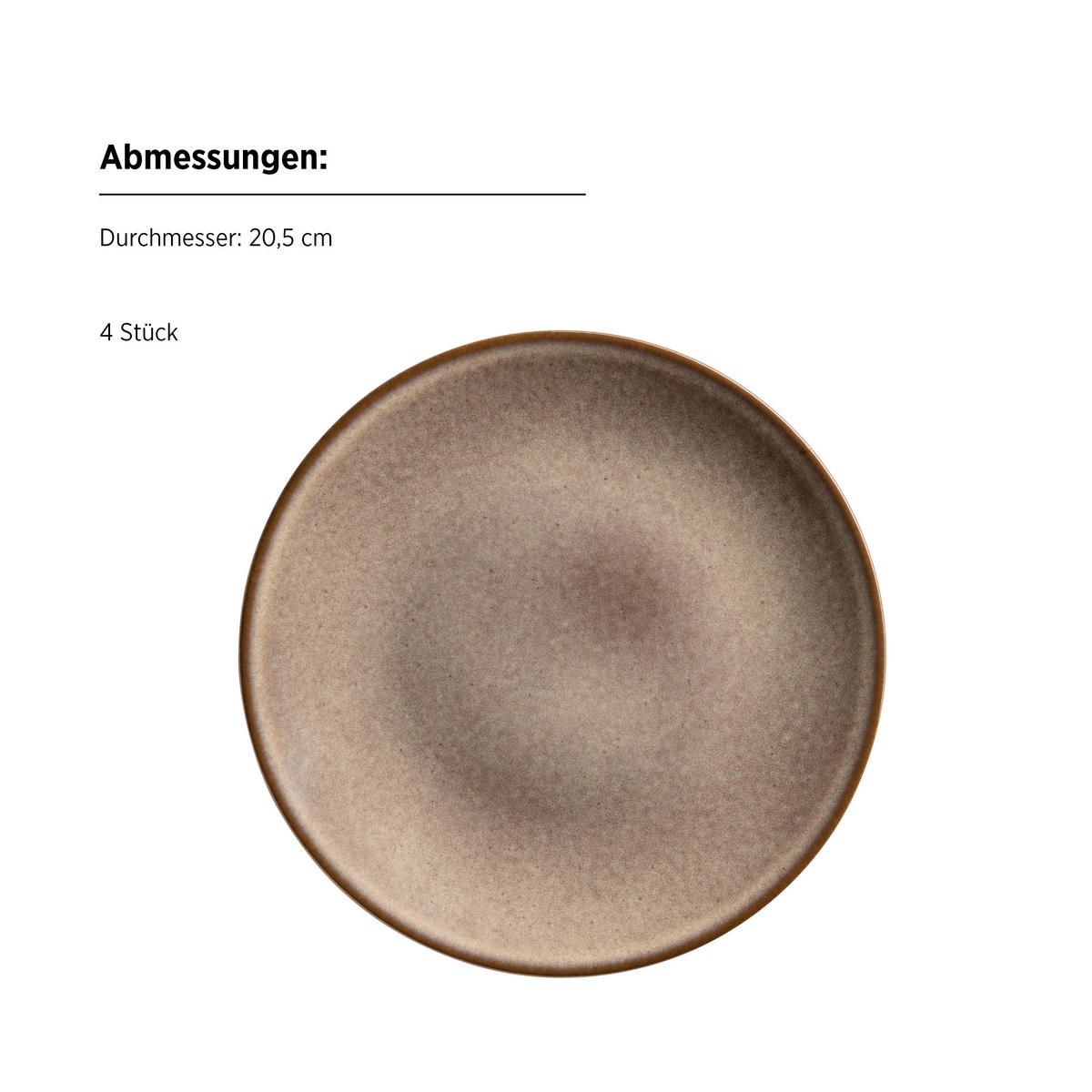 FRÜHSTÜCKSSERVICE Braun SMOKY'S  - Braun, Basics, Keramik - Mäser