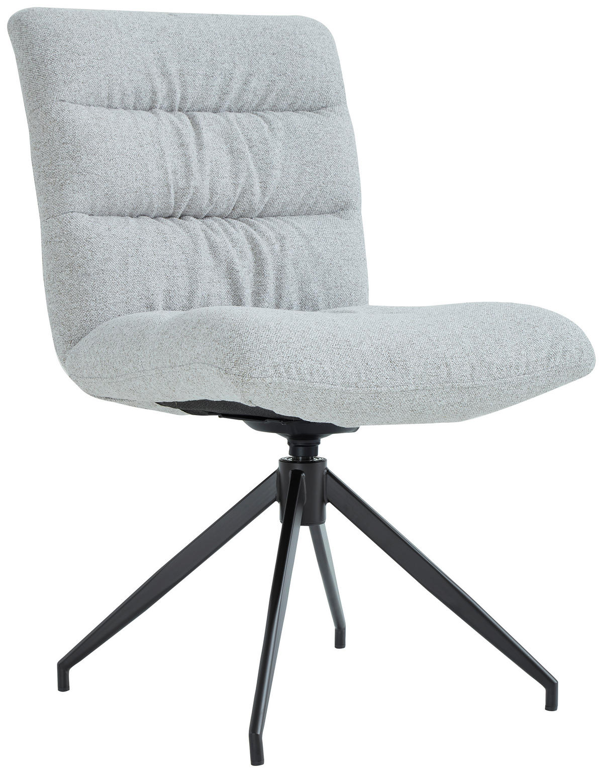 STUHL - Hellgrau/Schwarz, Design, Textil/Metall (51/86/64cm) - Dieter Knoll