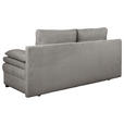 SCHLAFSOFA  in Struktur Dunkelgrau  - Dunkelgrau/Schwarz, KONVENTIONELL, Kunststoff/Textil (195/93/83cm) - Carryhome