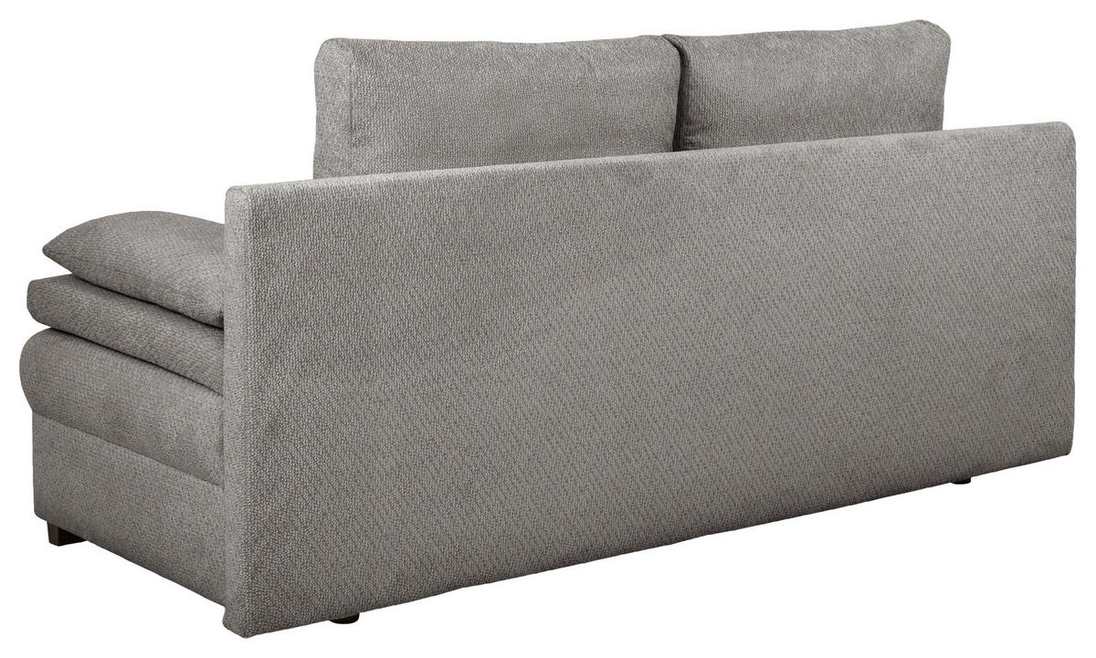 SCHLAFSOFA  mit Liegefunktion, Schlafen auf Sitzhöhe, Rücken echt Struktur Dunkelgrau  - Dunkelgrau/Schwarz, KONVENTIONELL, Kunststoff/Textil (195/93/83cm) - Carryhome