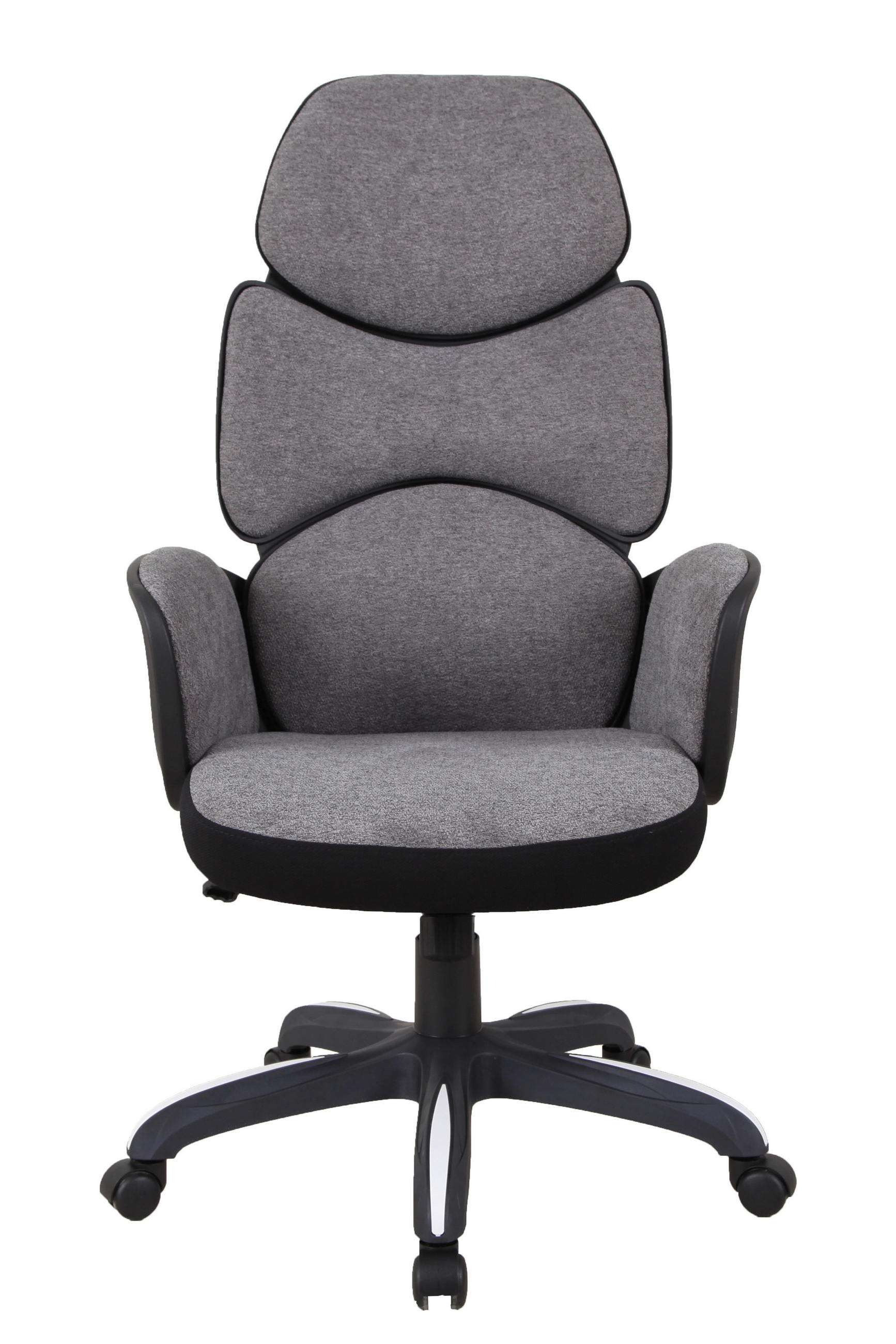 DIREKTORSKA STOLICA  siva, crna, bela   - siva/bela, Konvencionalno, metal/tekstil (64/118,5-128/69cm) - Carryhome