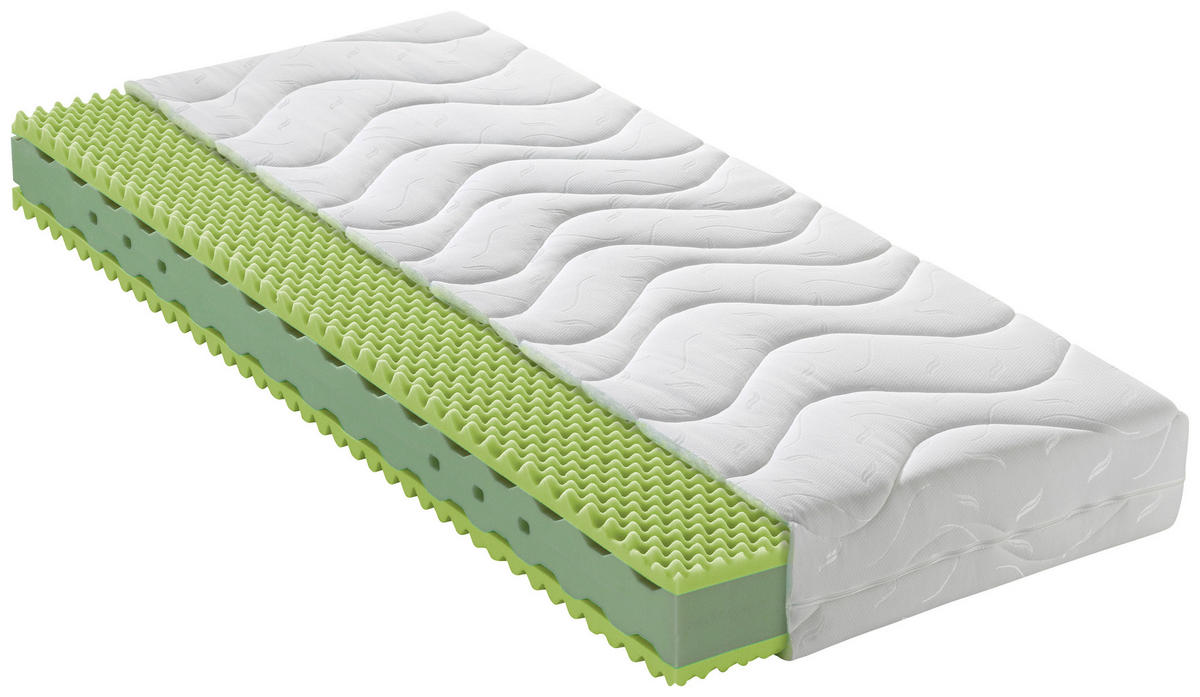 MATRAC ZO STUDENEJ PENY, 90/200 cm - biela, Konventionell, textil (90/200cm) - Sleeptex