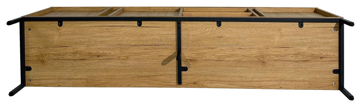 LOWBOARD WABI  in 180/60,5/40 cm  - Eichefarben/Schwarz, Design, Holz/Holzwerkstoff (180/60,5/40cm) - Xora