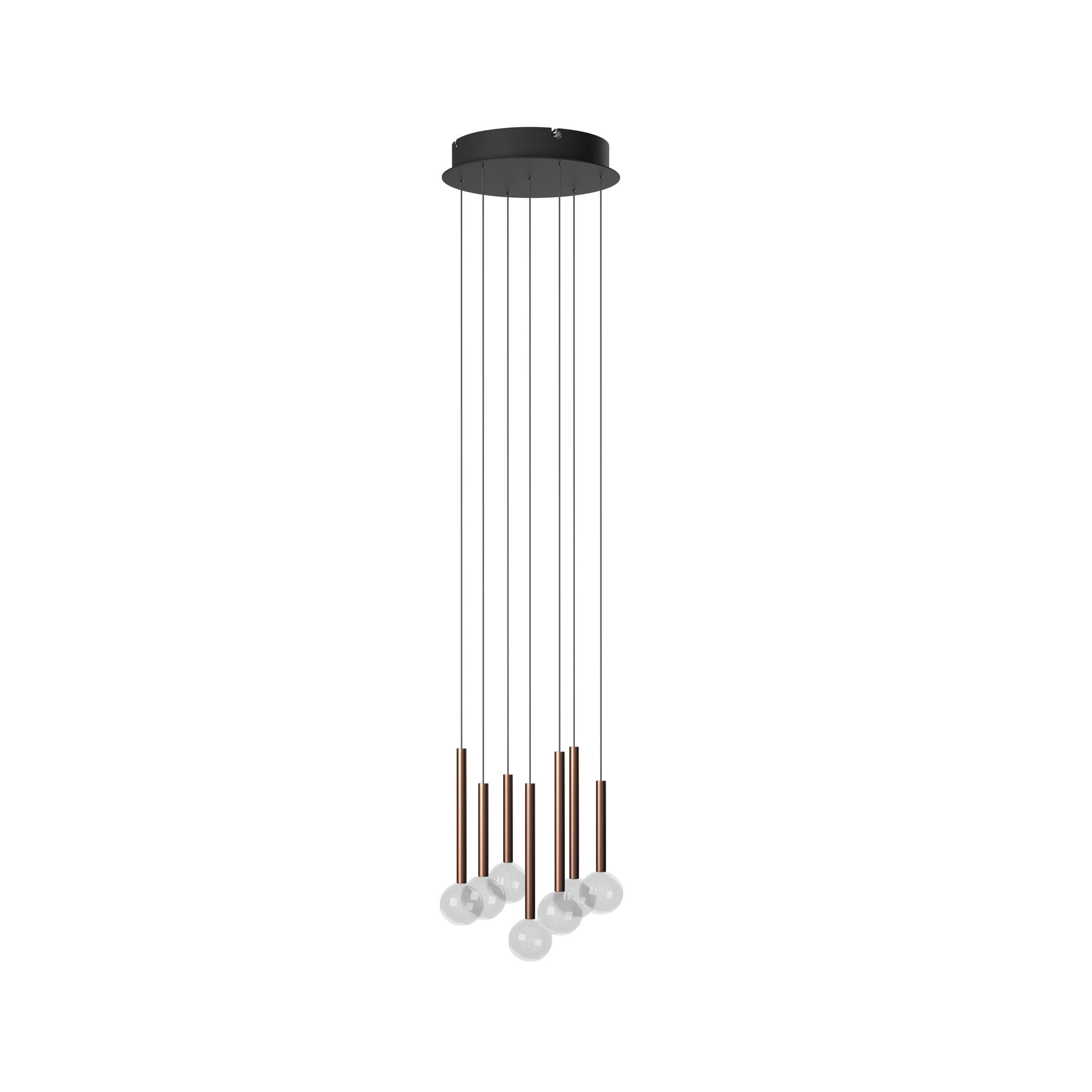 ZÁVESNÉ LED SVIETIDLO, 40/180 cm  - číra/čierna, Design, kov/sklo (40/180cm) - Dieter Knoll