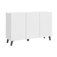 SIDEBOARD 120/76/39 cm  - vit/svart, Design, trämaterial/plast (120/76/39cm) - Livetastic