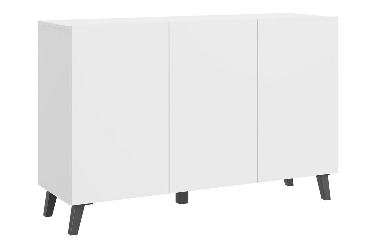 SIDEBOARD 120/76/39 cm  - vit/svart, Design, trämaterial/plast (120/76/39cm) - Livetastic
