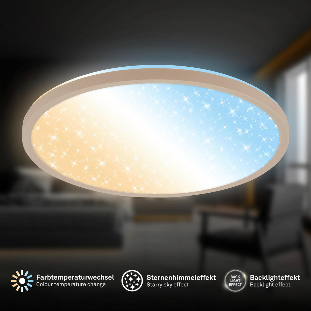 LED-PANEEL Slim 29,3/4,0 cm   - Beige, MODERN, Kunststoff (29,3/4,0cm)