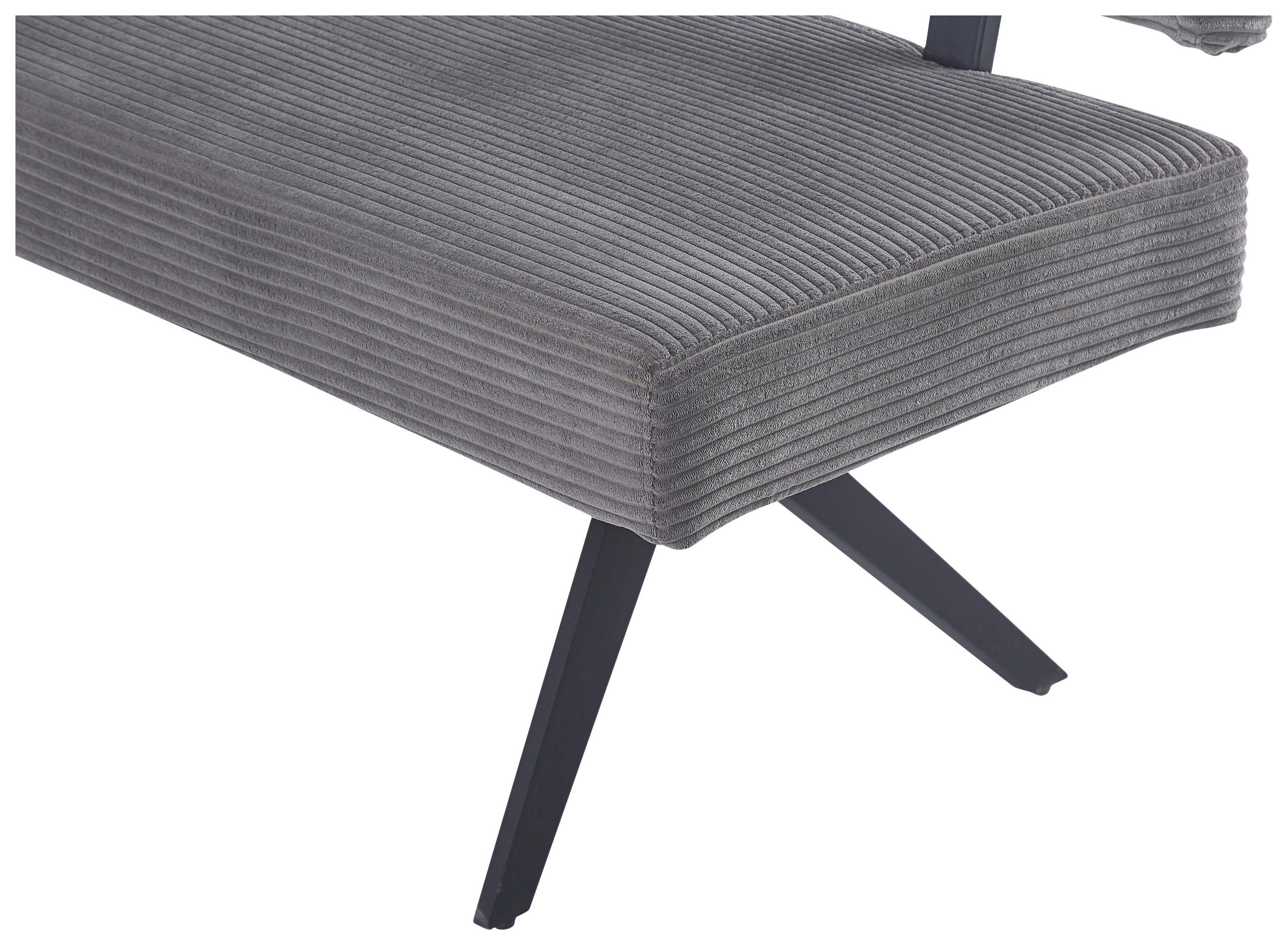 ECKBANK 150/190 cm  in Dunkelgrau  - Dunkelgrau/Schwarz, KONVENTIONELL, Textil/Metall (150/190cm) - MID.YOU