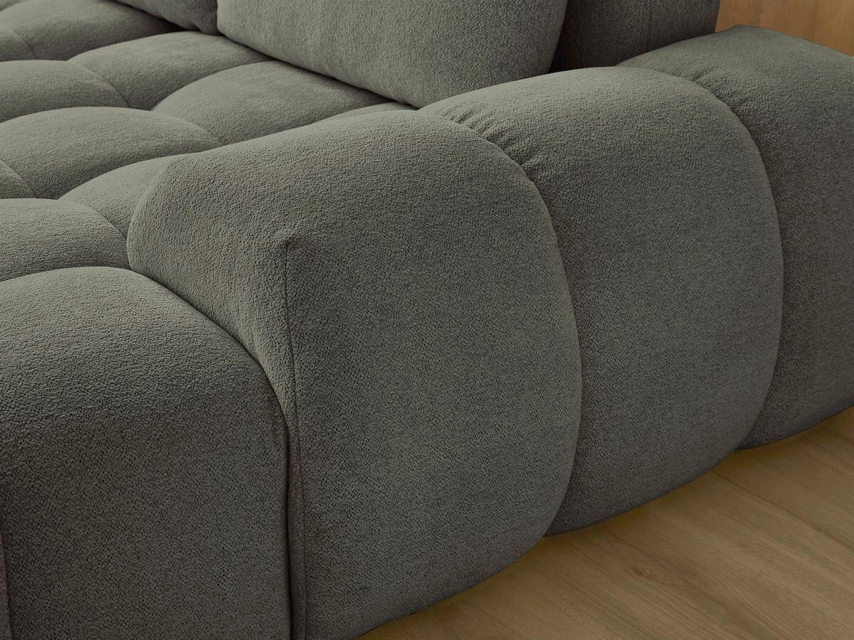 ECKSCHLAFSOFA EVEREST  mit Rücken echt, Armteil links, Armteil rechts Flachgewebe Grün  - Schwarz/Grün, MODERN, Kunststoff/Textil (212/423/198cm)