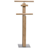 HERRENDIENER Eichefarben, Alufarben  - Eichefarben/Alufarben, KONVENTIONELL, Holz/Metall (45/107/28cm) - Hasena