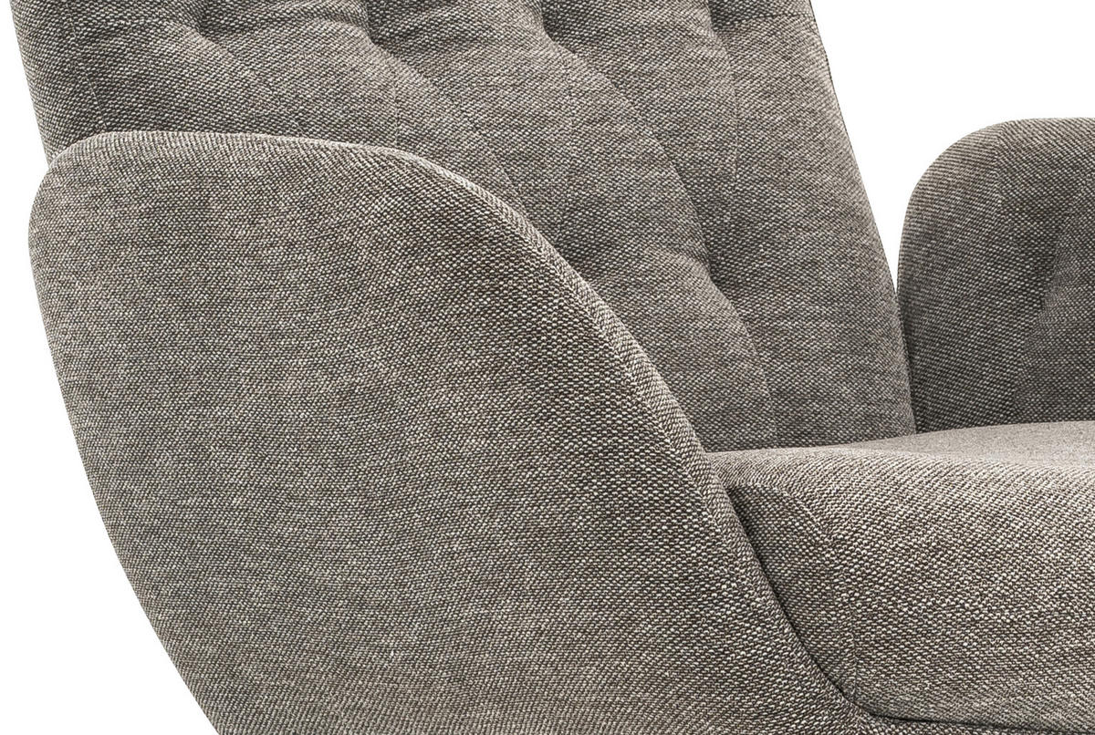 SESSELSET Webstoff Hocker    - Schwarz/Grau, MODERN, Textil/Metall (70/107/87cm) - MID.YOU