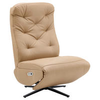 RELAXSESSEL Webstoff Relaxfunktion, Fußteilverstellung    - Beige/Schwarz, Design, Textil/Metall (68/113/84cm) - Livetastic