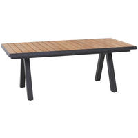 GARTENTISCH 205-265/103/76 cm Holz, Metall rechteckig  - Anthrazit/Teakfarben, Basics, Holz/Metall (205-265/103/76cm) - Siena Garden