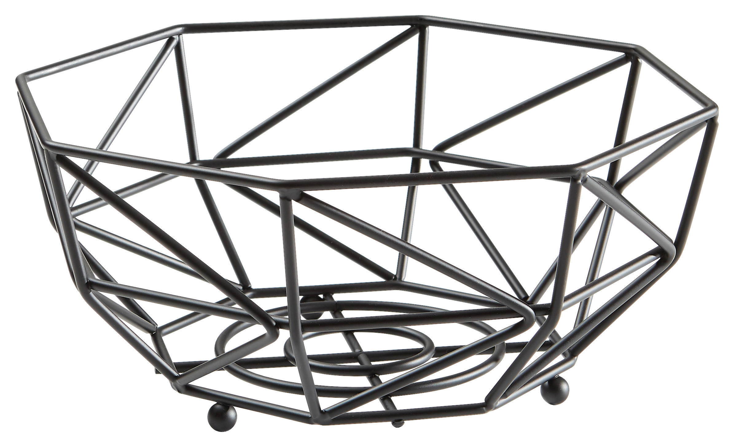 OBSTKORB  - Schwarz, Basics, Metall (29/13cm) - Justinus