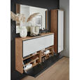 GARDEROBE 5-teilig  in 255/190/37 cm  - Eichefarben/Weiß, Design, Glas/Holz (255/190/37cm) - Dieter Knoll
