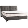 BOXSPRINGBETT 180/200 cm  in Schwarz  - Schwarz, Design, Leder/Holz (180/200cm) - Novel