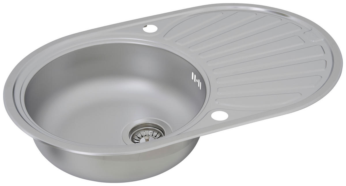 SPÜLE 1720CANSAS77X48  - Edelstahlfarben, Trend, Metall (77/20/48cm) - Respekta