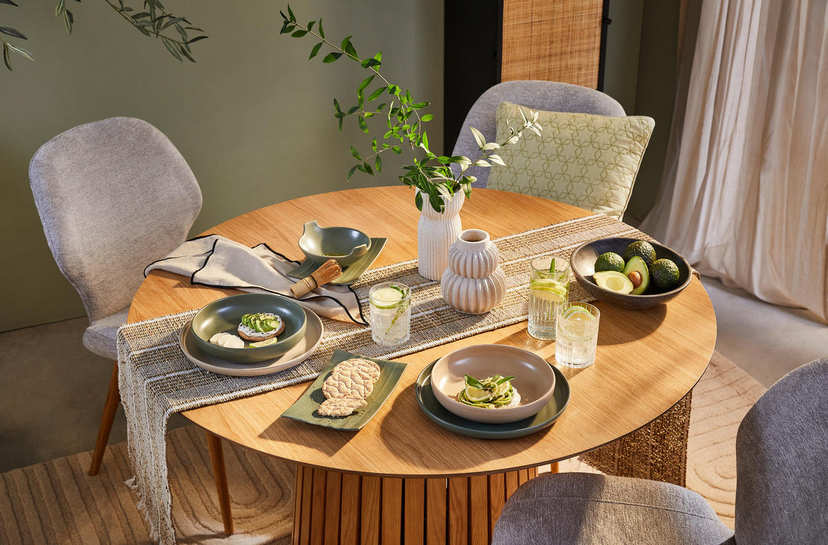 SET SERVERINGSSKÅLAR 2 delar Streat Food  24/15 cm  - grön, Basics, keramik (24/15cm) - Creatable
