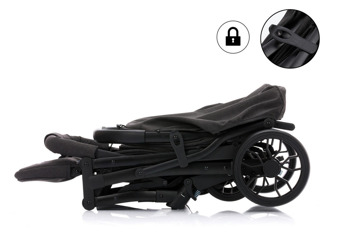 BUGGY Styler Elite  - Schwarz/Olivgrün, Basics, Textil/Metall (105/70/51cm) - Fillikid