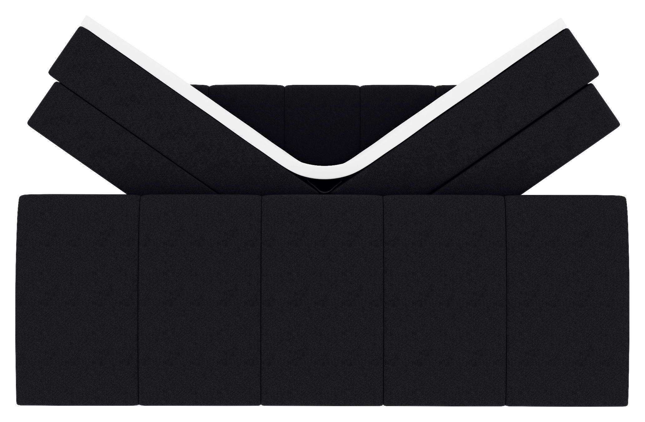 Thumbnail - Boxxx Boxspringbett, Schwarz, Textil, H3, Höhe ca. 16 cm, 180x200 cm, Bettkasten, gepolstertes Kopfteil, Stoffauswahl, T...