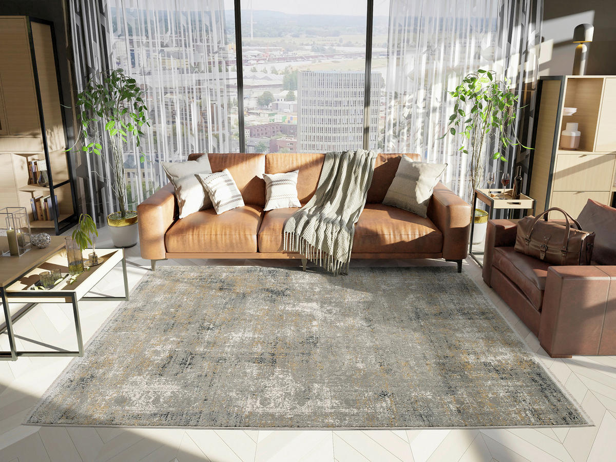 WEBTEPPICH 140/200 cm Lacona Grau  - Grau, Design, Textil (140/200cm) - Dieter Knoll