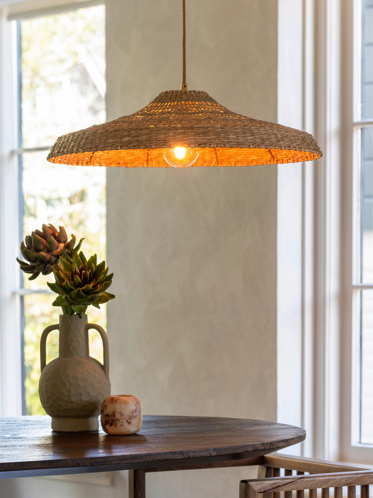 HÄNGELEUCHTE Good & Mojo 60/267 cm  - Beigebraun, Trend, Naturmaterialien (60/267cm) - Good & Mojo