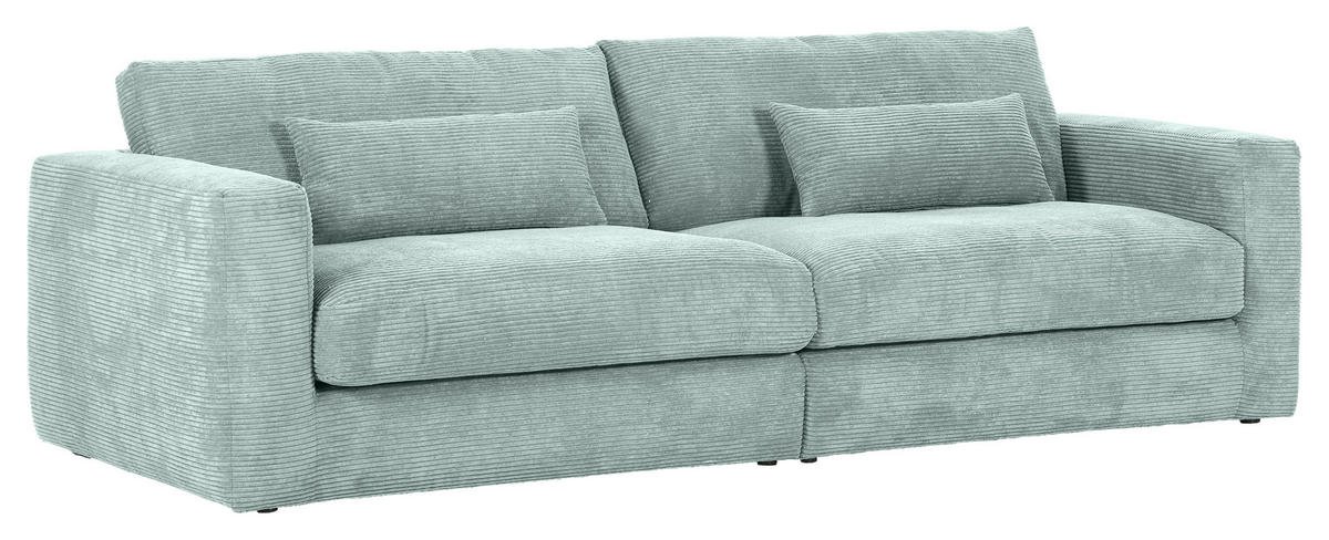 NAGY KANAPÉ textil mentazöld  - fekete/mentazöld, Konventionell, műanyag/textil (260/66/115cm) - MID.YOU