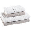 FROTTIERSET QUATTRO Anthrazit, Silberfarben 4-teilig  - Anthrazit/Silberfarben, Textil (140/100/70/50cm) - Esposa