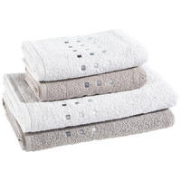 SADA RUČNÍKŮ A OSUŠEK, 140/100/70/50 cm, antracitová, barvy stříbra - barvy stříbra/antracitová, textil (140/100/70/50cm) - Esposa