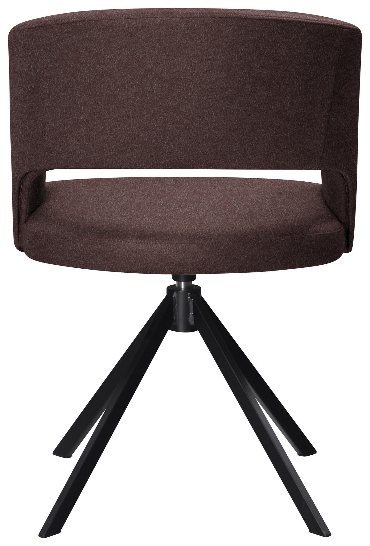 CHAISE ACCOUDOIRS  in Stahl Lederlook (vegan)  - Dunkelbraun/Schwarz, Konventionell, Textil/Metall (56/84/59cm) - Moderano