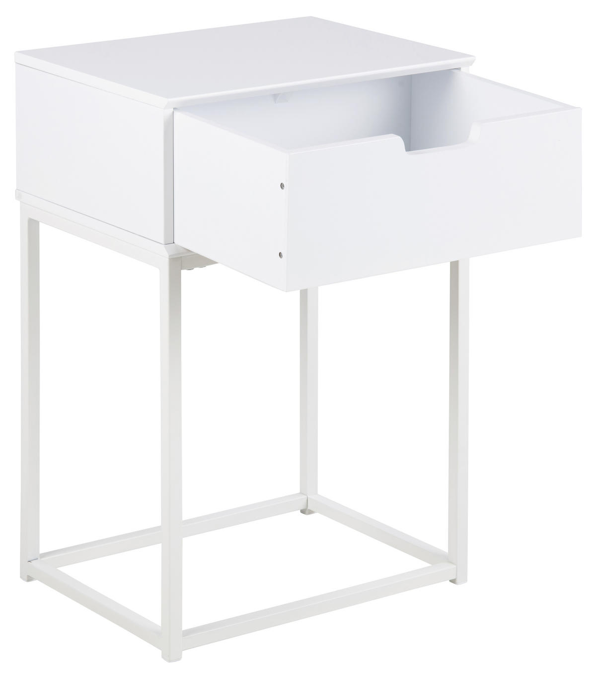 NACHTSCHRANK 40/61,5/30 cm  - Weiß, Design, Holzwerkstoff/Metall (40/61,5/30cm) - Carryhome
