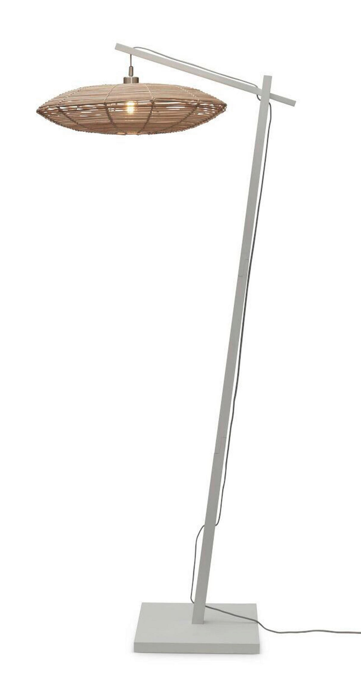 STEHLEUCHTE GOOD&MOJO 55/78/176 cm Skandinavisch  - Naturfarben/Weiß, Trend (55/78/176cm) - Good & Mojo