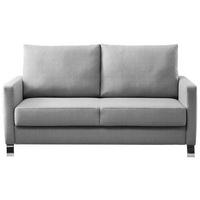 SCHLAFSOFA in Textil Hellgrau  - Chromfarben/Hellgrau, Konventionell, Textil/Metall (140/90/95cm) - Bali