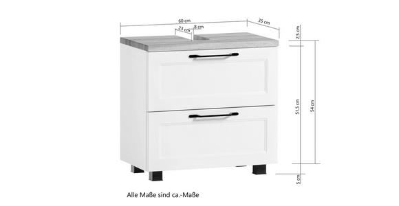 WASCHBECKENUNTERSCHRANK 60/55/35 cm  - Kaschmir/Eiche Wotan, ROMANTIK / LANDHAUS, Holzwerkstoff/Kunststoff (60/55/35cm) - Xora