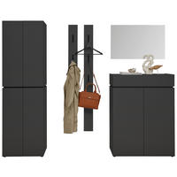 GARDEROBE 5-teilig  in 300/199/40 cm  - Graphitfarben, Design, Holzwerkstoff (300/199/40cm) - Voleo