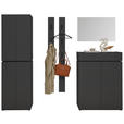 GARDEROBE 5-teilig  in 300/199/40 cm  - Graphitfarben, Design, Holzwerkstoff (300/199/40cm) - Voleo