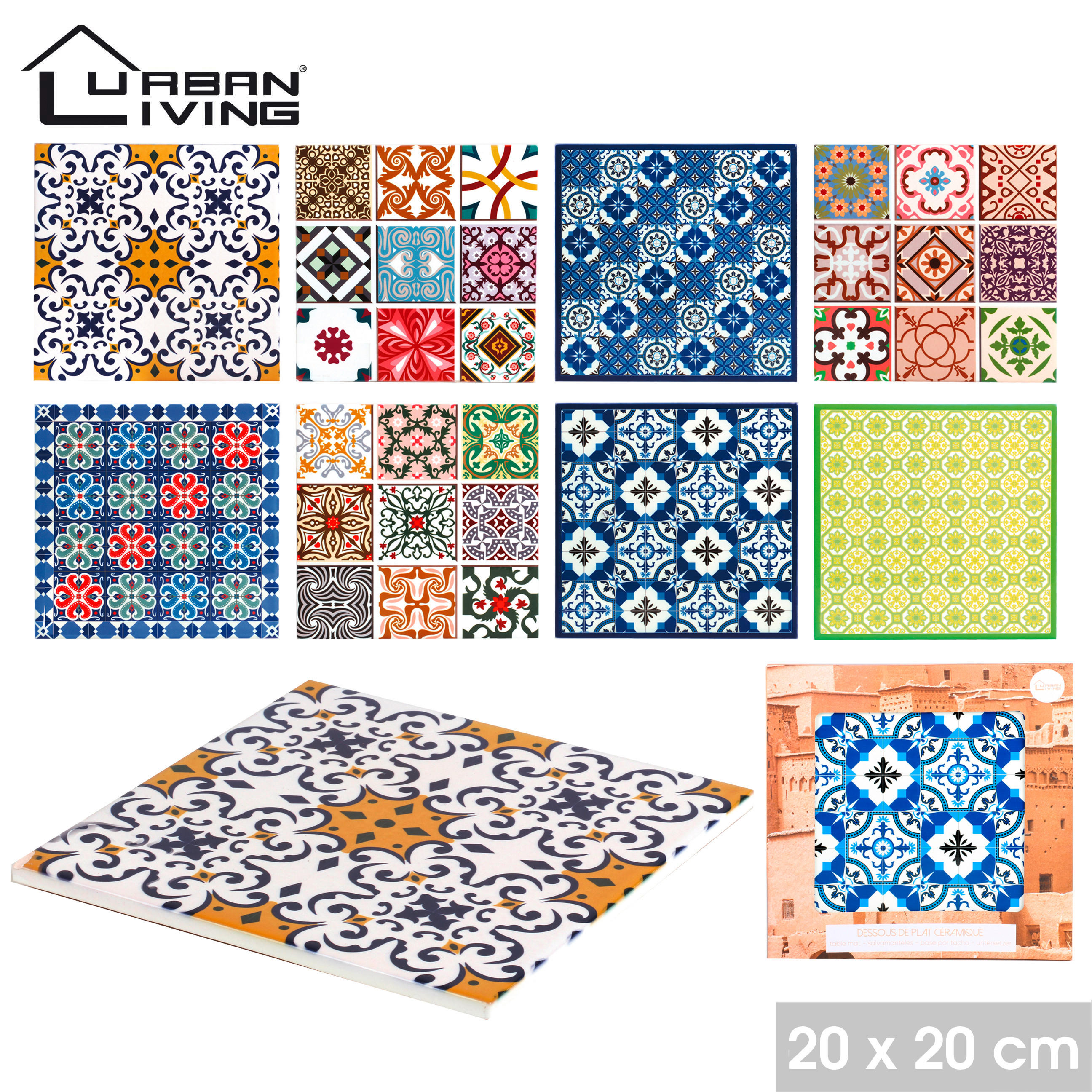 PODSTAVEK ZA POSODO      20/20 cm               - večbarvno, Basics, keramika (20/20cm)