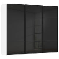 SCHWEBETÜRENSCHRANK 242/223/68 cm,  in Schwarz, Weiß, 3 Tür(en)  - Schwarz/Weiß, KONVENTIONELL, Glas/Holzwerkstoff (242/223/68cm) - Novel