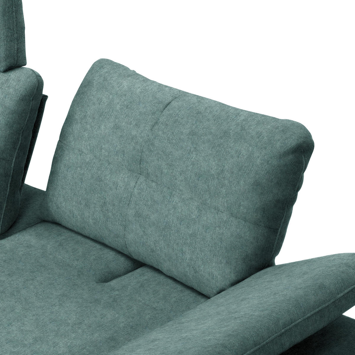 ECKSOFA in Velours Opal  - Opal/Schwarz, Design, Textil/Metall (179/301cm) - Chilliano