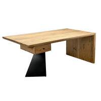 PISALNA MIZA les barve akacije  - črna/barve akacije, Design, kovina/les (180/77/90cm) - Livetastic