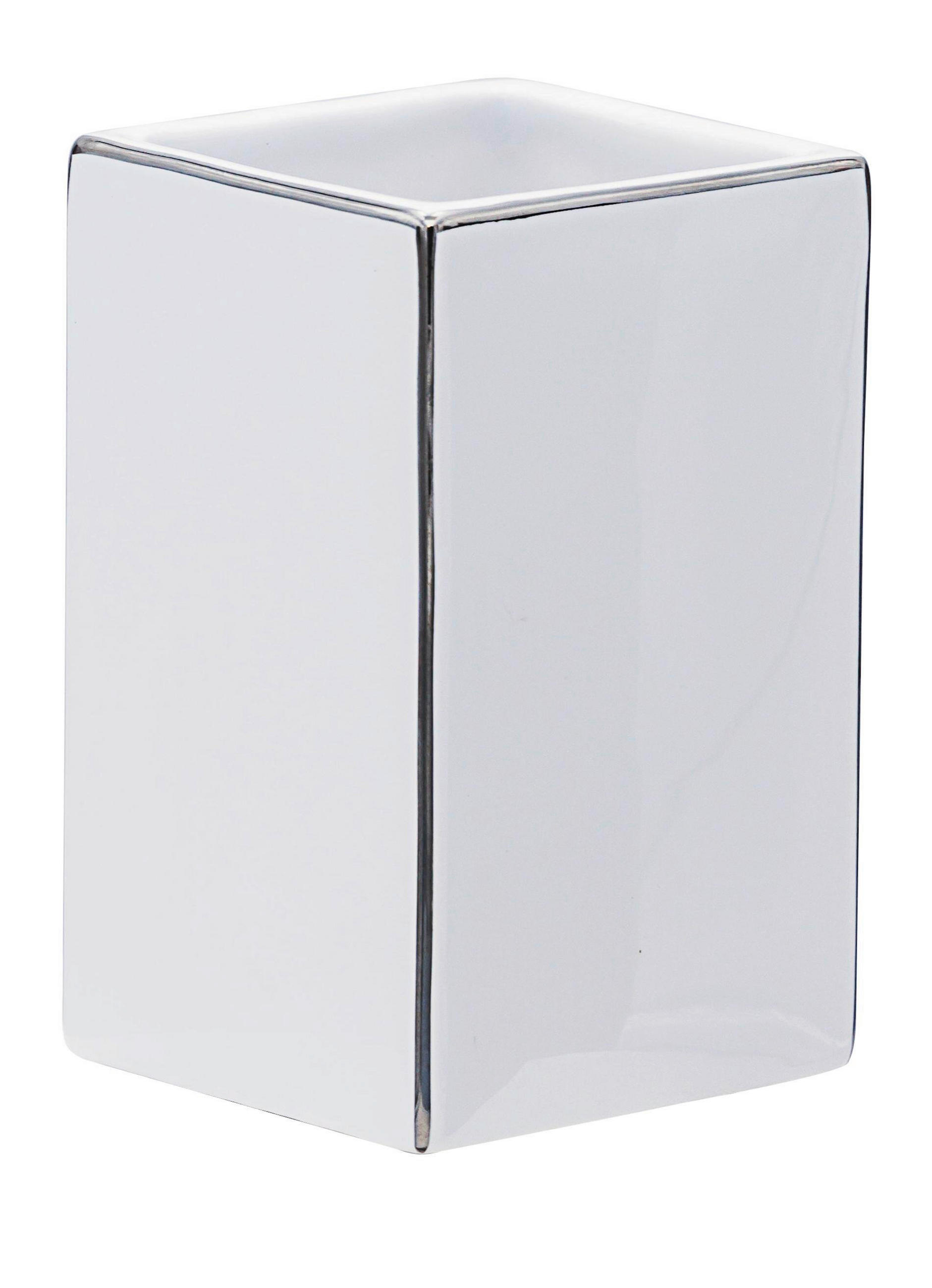Suport Periuta Dinti ceramică  - alb, Basics, ceramică (6,5/10,3/6,4cm) - Sadena