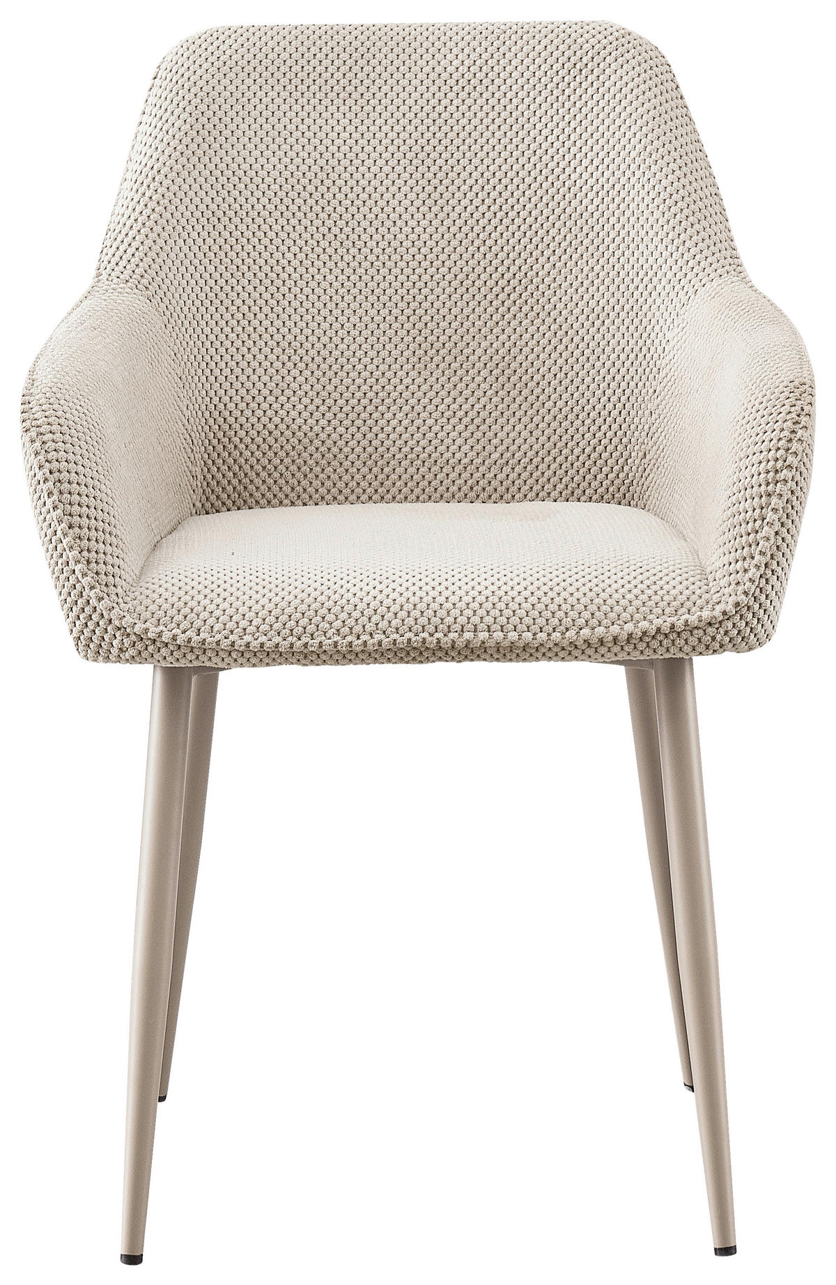 ARMLEHNSTUHL  in Eisen Webstoff  - Beige/Creme, MODERN, Textil/Metall (56/81/62cm) - MID.YOU