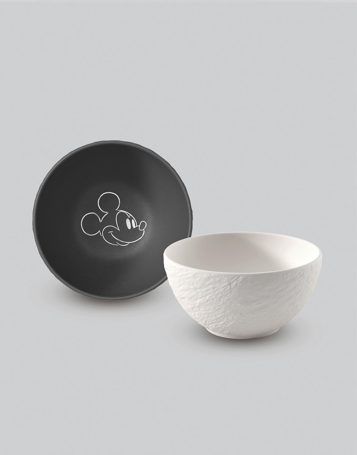 MÜSLISCHALENSET Manufacture Rock Mickey  - Schwarz/Weiß, Basics, Keramik (14/7cm) - Villeroy & Boch