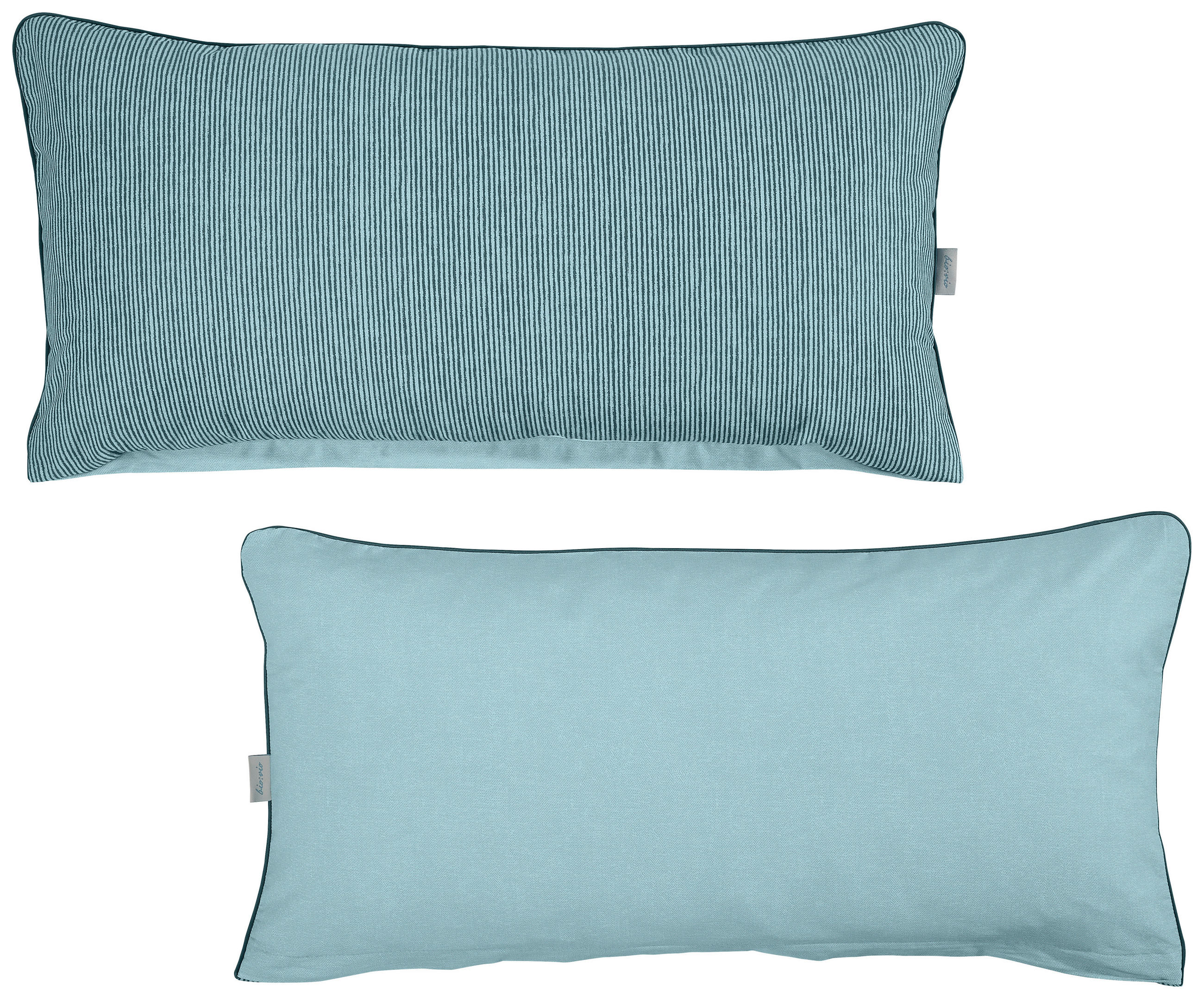 KISSENHÜLLEN-SET 40/80 cm  - Petrol, Textil (40/80cm) - Bio:Vio