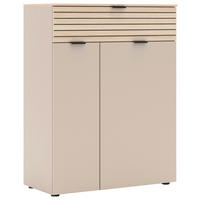 CIPŐSSZEKRÉNY 78/102/38 cm  - kasmírszínű/tölgyfa színű, Design, műanyag/faalapú anyag (78/102/38cm) - Xora