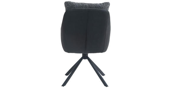 ARMLEHNSTUHL in Eisen Webstoff, Mikrofaser - Anthrazit/Schwarz, Design, Textil/Metall (59/93/69cm) - Novel