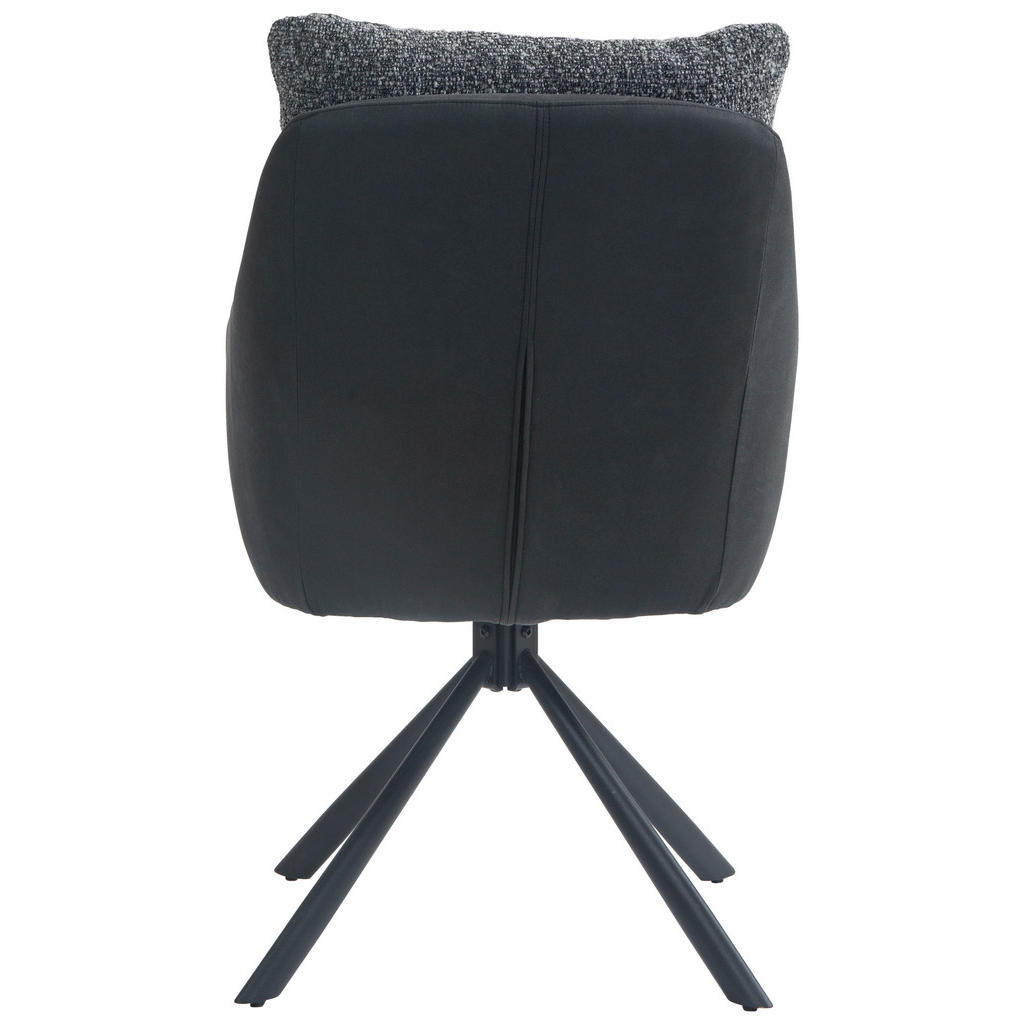 Thumbnail - Novel Armlehnstuhl, Anthrazit, Metall, Textil, Stativgestell, 59x93x69 cm, Sitzfläche 180° drehbar, Esszimmer, Stühle, E...