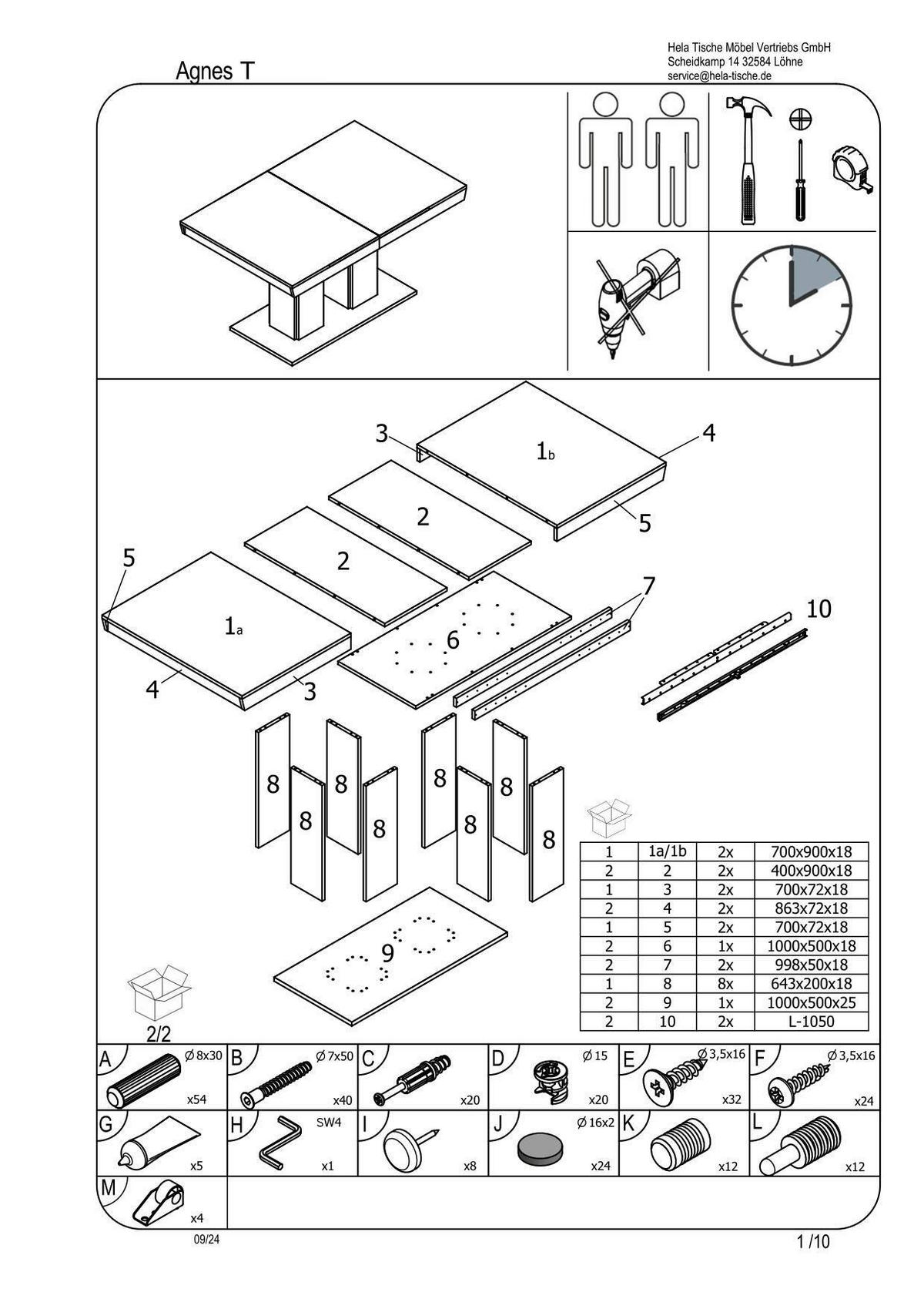 TISCHGRUPPE   - Anthrazit/Eiche Artisan, MODERN, Textil/Metall (140-220/76/90cm) - MID.YOU